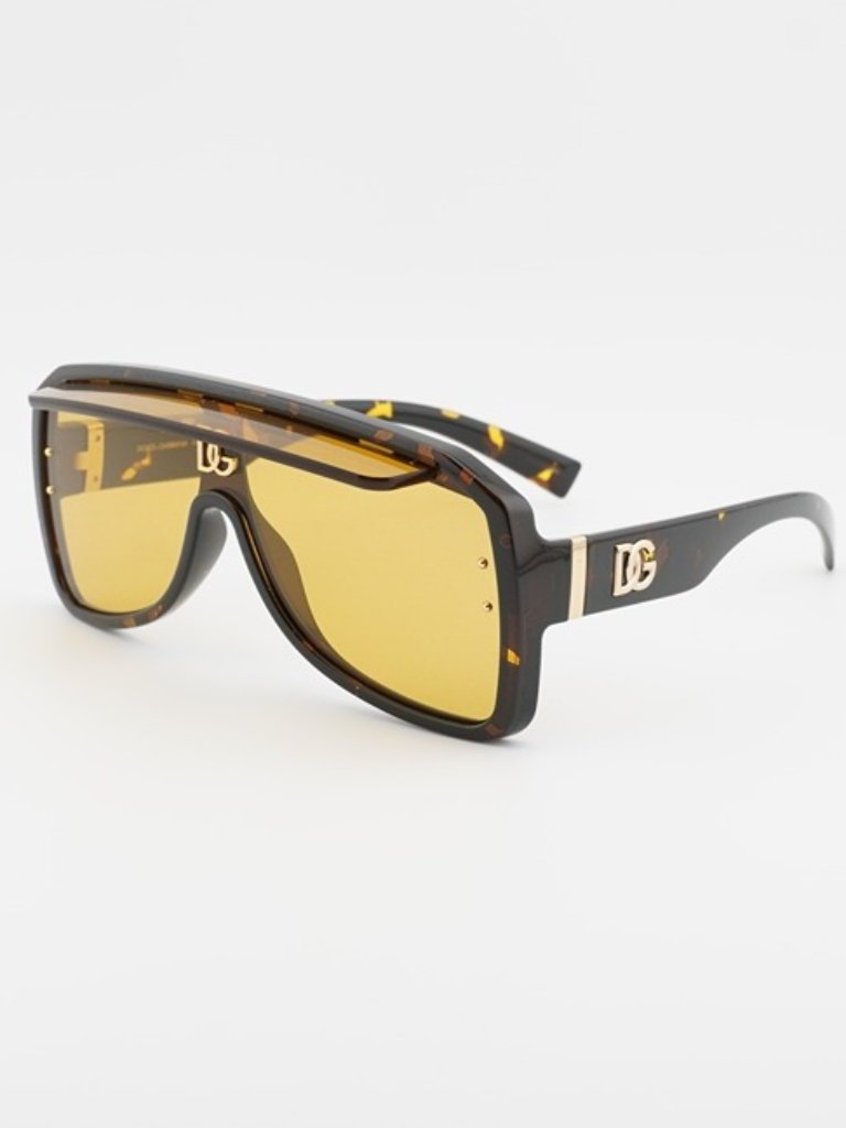 Dolce & Gabbana Dg6205 612/85 Sunglasses Yellow Havana Square Frame